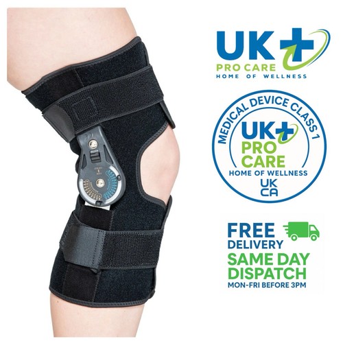 Hinged locking knee support - hinged,
