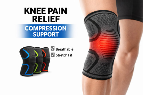 Knee compression support brace - knee,